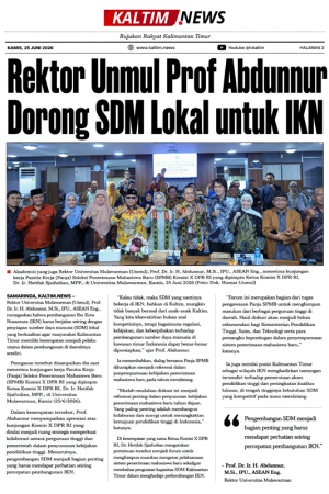 Rektor Unmul Dorong SDM Lokal untuk IKN